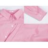 Mens Button Up Shirts Long Sleeve Linen Beach Casual Cotton Summer Lightweight Tops(1 Pink)
