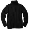 Mens Sweaters Turtleneck Cable Knitted Pullover Long Sleeve Slim Fit Chunky Casual Fall Winter Warm Cardigans(Black)