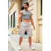 Mens Workout Cropped Tank Top Plain Vest Lightweight Basic Sleeveless Crop Tops Hot Shirts(Gray)