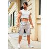 Mens Workout Cropped Tank Top Plain Vest Lightweight Basic Sleeveless Crop Tops Hot Shirts(White)