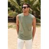 Mens Workout Cut Off Shirts Perfect Muscle Shirt Bodybuilding Tak Tops Sleeveless Gym T Shirts(Army Green)