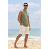 Mens Workout Cut Off Shirts Perfect Muscle Shirt Bodybuilding Tak Tops Sleeveless Gym T Shirts(Army Green)