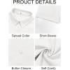 Runcati Mens Button Down Linen Shirts Short Sleeve Casual Collared Summer Beach Untucked Tops(White)