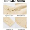 Runcati Mens Button Down Shirt Cotton Linen Casual Long Sleeve Shirts Collared Hippie Beach Tops(Beige)