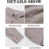 Runcati Mens Button Down Shirt Cotton Linen Casual Long Sleeve Shirts Collared Hippie Beach Tops(Grey)
