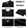 Runcati Mens Button Down Shirt Short Sleeve Casual Summer Beach Wedding Tops(Black)