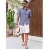 Runcati Mens Button Down Shirt Short Sleeve Casual Summer Beach Wedding Tops(Jeans Blue)
