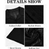 Runcati Mens Button Down Shirts Short Sleeve Hollow Out Knit Shirt Cuban Collar Casual Crochet Beach Summer Tops(Black)