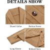 Runcati Mens Cable Knit Cardigan Sweater Shawl Collar Casual Button Down Long Sleeve Sweaters(Khaki)
