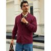 Runcati Mens Cable Knit Cardigan Sweater Shawl Collar Casual Button Down Long Sleeve Sweaters(Red)