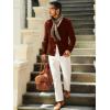 Runcati Mens Cable Knit Cardigan Sweater V Neck Casual Button Down Sweaters Long Sleeve Fall Outwear with Pockets(Brown)