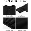 Runcati Mens Cable Knit Pullover Sweater Casual Stand Collar Chunky Buttons Fall Winter Sweaters(Black)