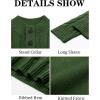 Runcati Mens Cable Knit Pullover Sweater Casual Stand Collar Chunky Buttons Fall Winter Sweaters(Green)