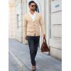 Runcati Mens Cardigan Sweater Casual Cable Knitted V Neck Button Down Winter Sweaters(Apricot)