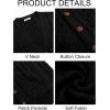 Runcati Mens Cardigan Sweater Casual Cable Knitted V Neck Button Down Winter Sweaters(Black)