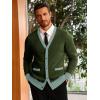 Runcati Men’s Cardigan Sweater Long Sleeve V Neck Cardigan Casul Button Down Knitted Sweaters with Pockets(Army Green)