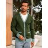 Runcati Men’s Cardigan Sweater Long Sleeve V Neck Cardigan Casul Button Down Knitted Sweaters with Pockets(Army Green)