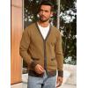 Runcati Men’s Cardigan Sweater Long Sleeve V Neck Cardigan Casul Button Down Knitted Sweaters with Pockets(Camel)