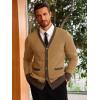 Runcati Men’s Cardigan Sweater Long Sleeve V Neck Cardigan Casul Button Down Knitted Sweaters with Pockets(Camel)