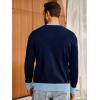 Runcati Men’s Cardigan Sweater Long Sleeve V Neck Cardigan Casul Button Down Knitted Sweaters with Pockets(Navy)