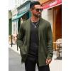 Runcati Mens Cardigan Sweater Shawl Collar Cable Knit Cardiagn Long Winter Open Front Sweaters with Pockets(Army Green)