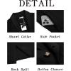 Runcati Mens Cardigan Sweater Shawl Collar Cable Knit Cardiagn Long Winter Open Front Sweaters with Pockets(Black)