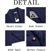 Runcati Mens Cardigan Sweater Shawl Collar Cable Knit Cardiagn Long Winter Open Front Sweaters with Pockets(Navy)