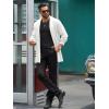 Runcati Mens Cardigan Sweater Shawl Collar Cable Knit Cardiagn Long Winter Open Front Sweaters with Pockets(White)