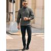 Runcati Mens Chunky Turtleneck Sweaters Cable Knitted Casual Slim Fit Fall Winter Warm Pullover Sweater(Gray)