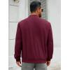Runcati Mens Corduroy Bomber Jacket Lightweight Zip Up Casual Vintage Fall Varsity Jacket with Pockets(Burgundy)