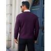 Runcati Mens Crewneck Sweaters Casual Knit Lightweight Dress Sweater Long Sleeve Slim Fit Fall Winter Pullover(Dark Purple)