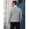 Runcati Mens Crewneck Sweaters Casual Knit Lightweight Dress Sweater Long Sleeve Slim Fit Fall Winter Pullover(Grey)