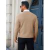 Runcati Mens Crewneck Sweaters Casual Knit Lightweight Dress Sweater Long Sleeve Slim Fit Fall Winter Pullover(Khaki)