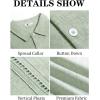 Runcati Mens Cuban Guayabera Shirts Short Sleeve Linen Casual Shirt Button Down Beach Summer Mexican Shirts(Mint Color)