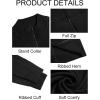 Runcati Mens Full Zip Cardigan Sweater Casual Mock Neck Cable Knitted Winter Chunky Sweaters(Black)