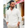 Runcati Mens Full Zip Cardigan Sweater Casual Mock Neck Ribbed Knitted Winter Chunky Sweaters(White)