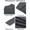 Runcati Mens Full Zip Cardigan Sweater Casual Waffle Stand Collar Knitted Winter Chunky Sweaters(Dark Gray)
