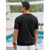 Runcati Mens Knit Button Down Shirt Casual Short Sleeve Cotton Polo Shirt Hollow Out Summer Beach Tops(Black)