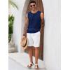 Runcati Mens Knit Sleeveless Tank Tops Casual Hollow Out T Shirts Beach Summer See Through Tops(Navy Blue)