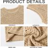 Runcati Mens Knitted Tank Tops Casual Sleeveless Hollow Out Crochet T-Shirts Muscle Summer Beach Hippie Shirts(Khaki)