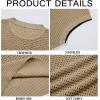 Runcati Mens Knitted Tank Tops Sleeveless Crochet See Through T-Shirts Muscle Summer Beach Hippie Shirts(Khaki)