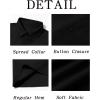 Runcati Mens Linen Button Down Shirt Short Sleeve Casual Lightweight Summer Beach Shirts Vacation Wedding Tops(Black)