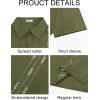 Runcati Mens Linen Shirt Guayabera Cuban Short Sleeve Button Down Cotton Summer Beach Hippie Shirts(Army Green)