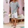 Runcati Mens Linen Shirt Guayabera Cuban Short Sleeve Button Down Cotton Summer Beach Hippie Shirts(Grey)
