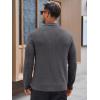 Runcati Mens Long Sleeve Polo Sweater Knit Polos V Neck Casual Dress Button Collared Pullover Sweaters(Dark Grey)