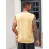 Runcati Mens Muscle Tank Tops Sleeveless Workout Gym Slim Fit Henley Shirt Casual Basic Summer Beach Tops(Apricot)