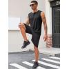 Runcati Mens Muscle Tank Tops Sleeveless Workout Gym Slim Fit Henley Shirt Casual Basic Summer Beach Tops(Black)