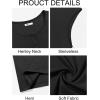 Runcati Mens Muscle Tank Tops Sleeveless Workout Gym Slim Fit Henley Shirt Casual Basic Summer Beach Tops(Black)