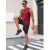 Runcati Mens Muscle Tank Tops Sleeveless Workout Gym Slim Fit Henley Shirt Casual Basic Summer Beach Tops(Burgundy)