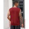 Runcati Mens Muscle Tank Tops Sleeveless Workout Gym Slim Fit Henley Shirt Casual Basic Summer Beach Tops(Burgundy)